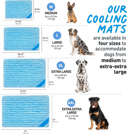Self-Cooling Dog Mat for Large Dogs – Washable Portable Cooling Pad for Crates, Cars & Summer Comfort