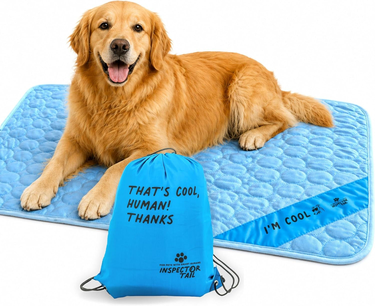 Self-Cooling Dog Mat for Large Dogs – Washable Portable Cooling Pad for Crates, Cars & Summer Comfort